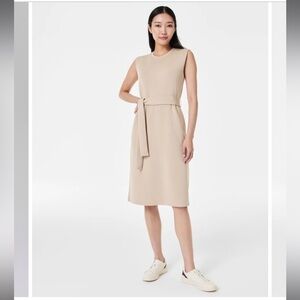Spanx AirEssentials Tie-Waist Tank Dress Tahini Tan size XL